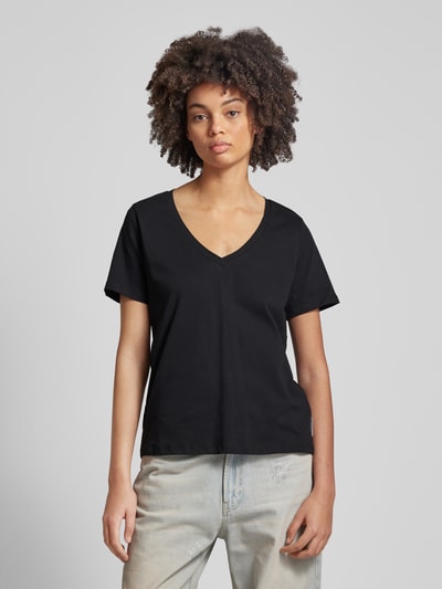 Marc O'Polo Denim T-Shirt mit V-Ausschnitt Black 4