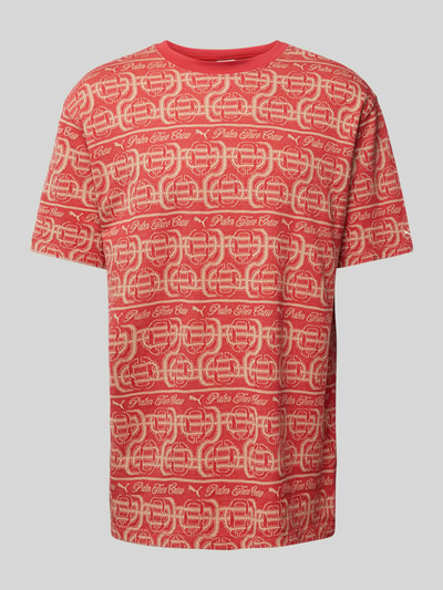 PUMA PERFORMANCE T-shirt we wzory na całej powierzchni Czerwony 2