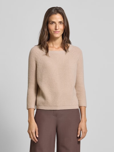 Weekend Max Mara Regular Fit Strickpullover mit Woll-Anteil Modell 'XENO' Beige 4