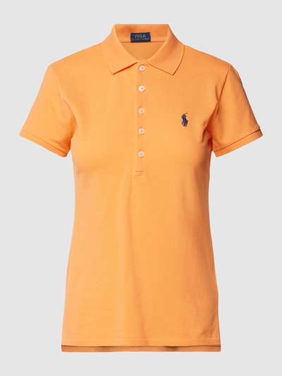 Polo Ralph Lauren Koszulka polo o kroju slim fit z wyhaftowanym logo model ‘JULIE’ Morelowy 2