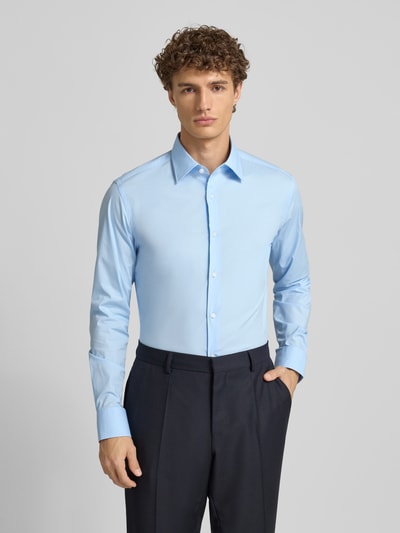 BOSS Slim Fit Businesshemd aus Baumwoll-Mix Modell 'H-HANK' Bleu 4