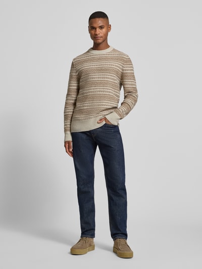 MAERZ Muenchen Gebreide pullover met ribboorden Offwhite - 1