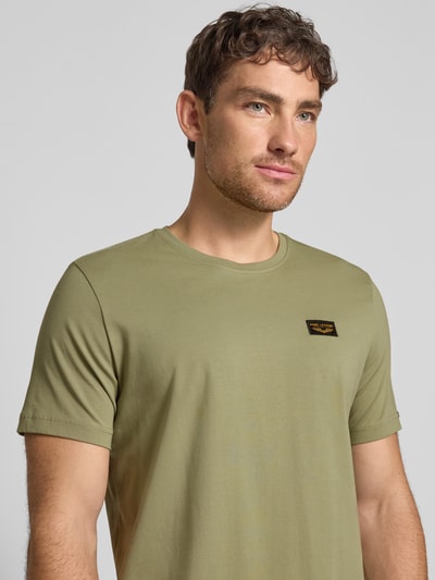 PME Legend T-Shirt mit Label-Detail Modell 'Guyver' Oliv 3