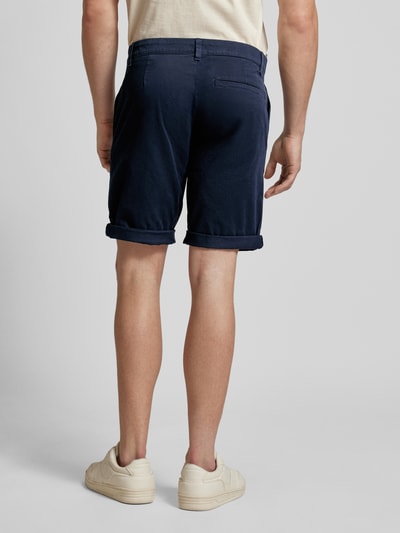 Tom Tailor Denim Slim Fit Chino-Shorts in unifarbenem Design Marine 5