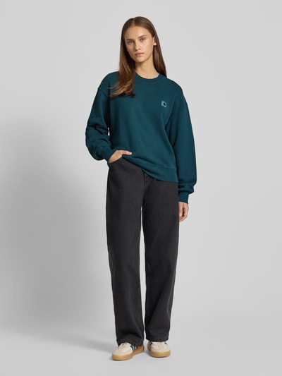 Carhartt Work In Progress Oversized Sweatshirt mit gerippten Abschlüssen Modell 'NELSON' Petrol 1