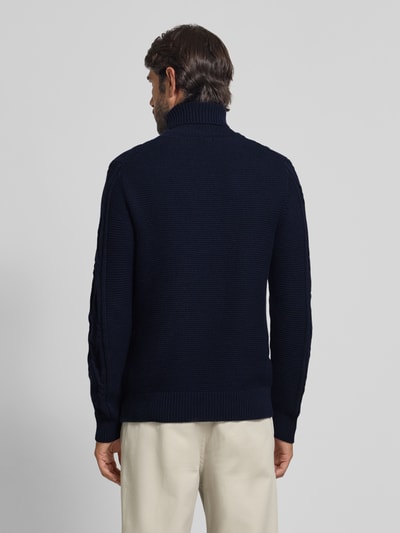 JOOP! Collection Sweter z dzianiny z domieszką kaszmiru model ‘LIONO’ Granatowy 5