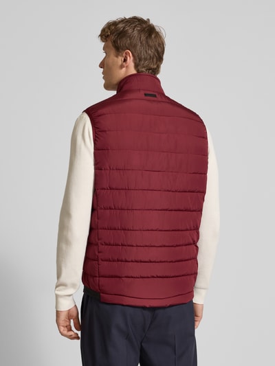 Christian Berg Men Steppweste mit Eingrifftaschen Dunkelrot 5