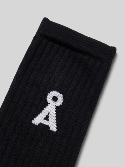 Armedangels Socken mit Logo-Detail Modell 'SAAMUS' Black 2