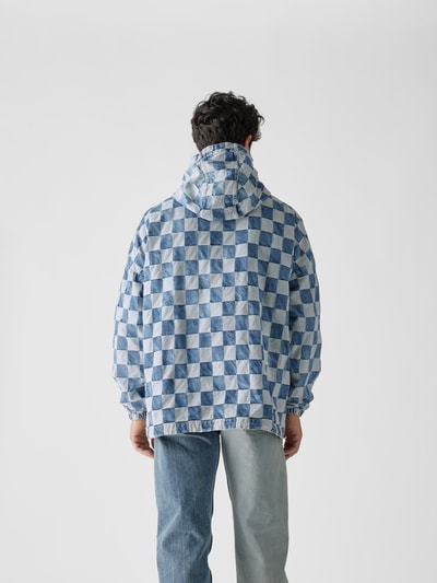 Dsquared2 Oversized Anorak mit Karomuster Dunkelblau 5