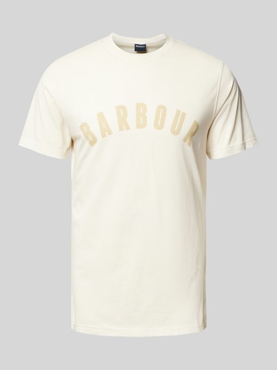 Barbour T-Shirt mit Label-Print Stein 2