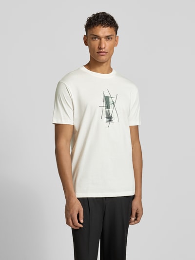 ARMANI EXCHANGE T-shirt z nadrukiem z motywem z logo Biały 4