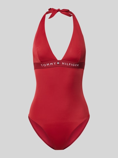 TOMMY HILFIGER Badpak met halter Donkerrood - 1