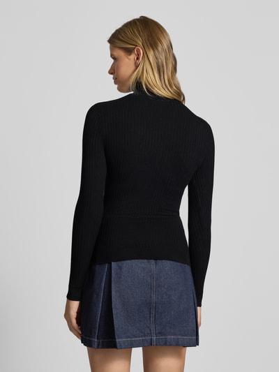 Only Slim Rollkragenpullover aus Viskose-Mix Modell 'KAROL' Black 5