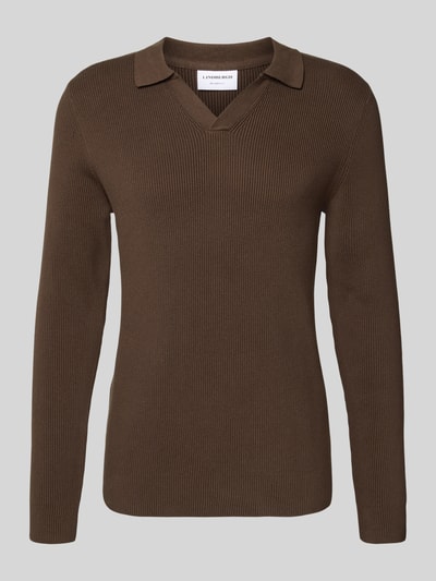 Lindbergh Relaxed Fit Pullover mit Strukturmuster Mittelbraun 2