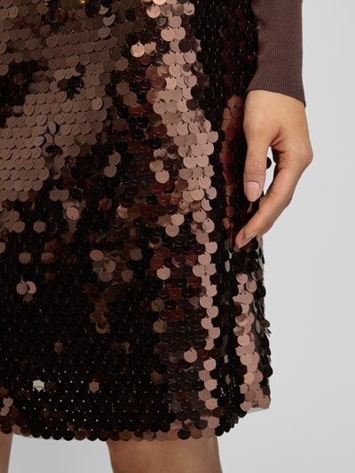 B.Young Regular Fit Rock mit Allover-Pailletten-Besatz Modell 'Tacca' Mittelbraun 3