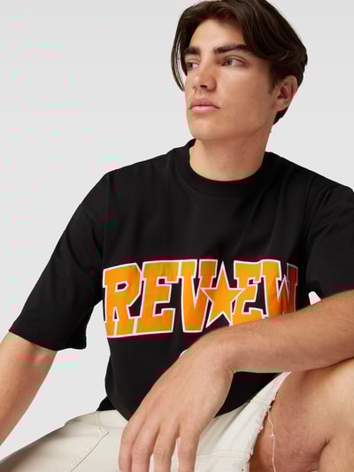 REVIEW T-Shirt mit Label-Print Black 3