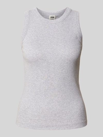 Drykorn Tanktop mit gerippten Abschlüssen Modell 'OLINA' Hellgrau 2