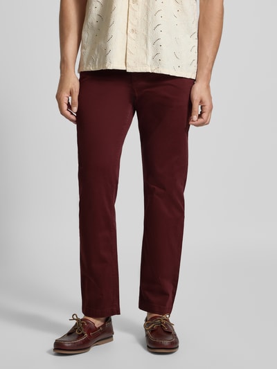 BOSS Orange Regular Fit Chino aus Baumwoll-Mix Bordeaux 4