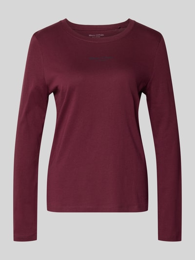Marc O'Polo Regular Fit Langarmshirt aus reiner Baumwolle Bordeaux 1