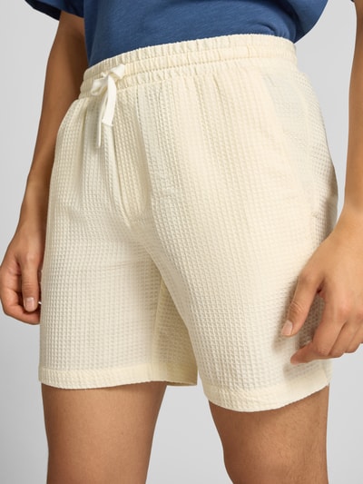 Only & Sons Regular fit sweatshorts van puur katoen, model 'TEL' Offwhite - 3