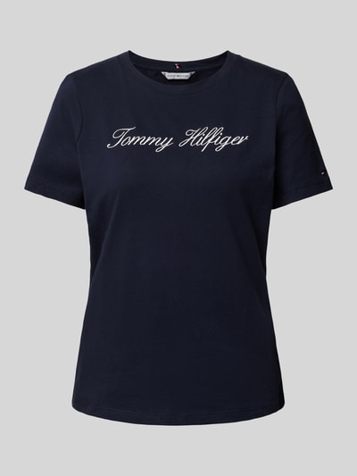 Tommy Hilfiger T-shirt met labelstitching Bleu - 2