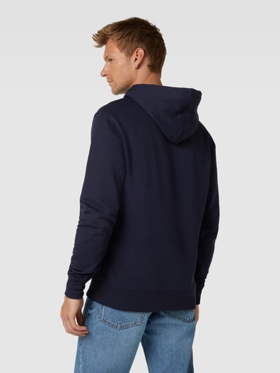 Gant Hoodie mit Label-Stitching Modell 'CREST' Dunkelblau Melange 5