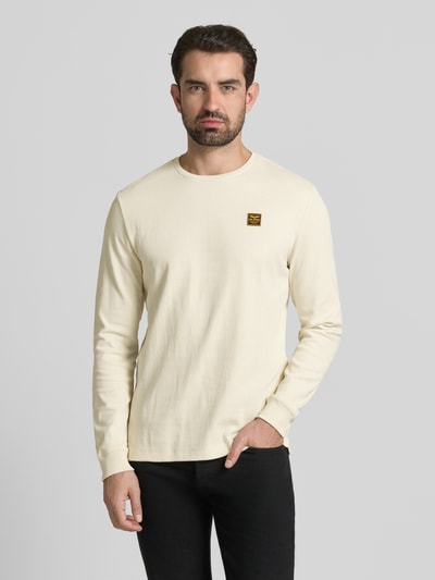 PME Legend Shirt met lange mouwen en labeldetail Offwhite - 4