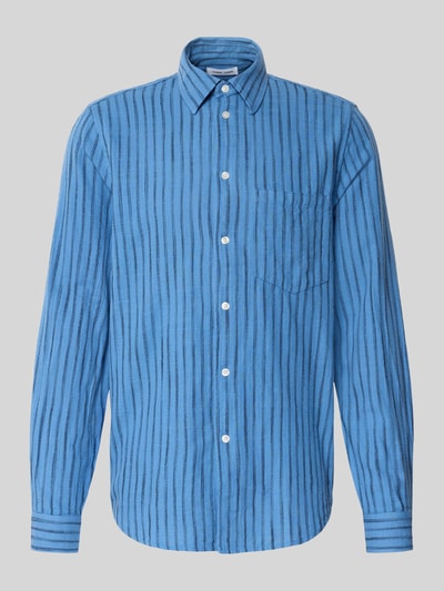 Samsøe Samsøe Koszula casualowa o kroju regular fit z mieszanki bawełny i lnu model ‘LIAM’ Niebieski melanż 2