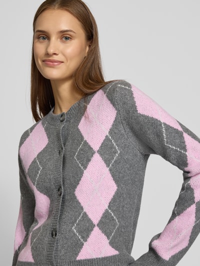 Only Kurtka z dzianiny o kroju regular fit z dodatkiem wełny model ‘BRIGHTON’ Różowy 3