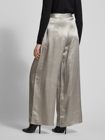 Selected Femme Wide Leg Stoffhose in metallic Modell 'SELENE' Beige 5