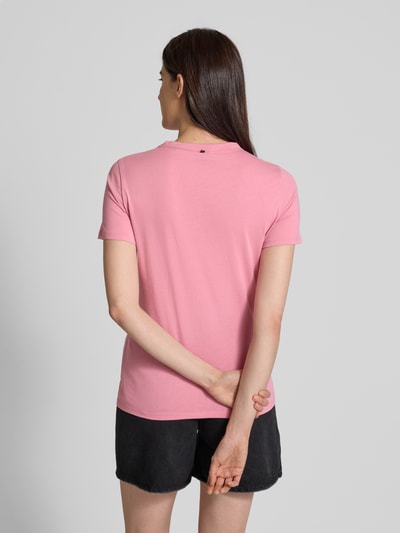 BOSS Orange T-shirt met labelprint, model 'Elogo' Felroze - 5