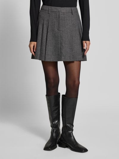 Marc O'Polo Ausgestellter Mini-Rock aus Woll-Mix Mittelgrau Melange 4
