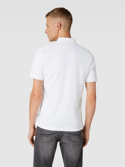 BOSS Slim Fit Poloshirt mit Kontrastsreifen Weiss 5