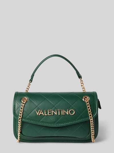 VALENTINO BAGS Handtas met doorgestikte naden en labelapplicatie, model 'MANSION' Donkergroen - 1