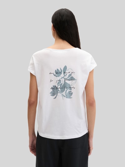 Marc O'Polo Loose Fit T-Shirt aus reiner Baumwolle Weiss 5