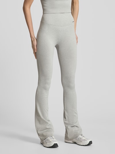 AIMN Flared legging met labeldetail Lichtgrijs gemêleerd - 4