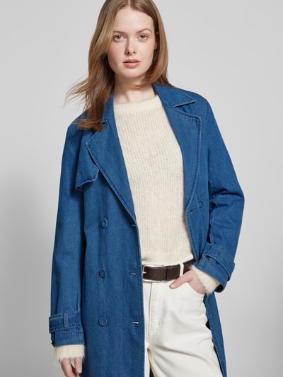 Vila Jeanstrenchcoat mit Bindegürtel Modell 'CI' Jeansblau 3