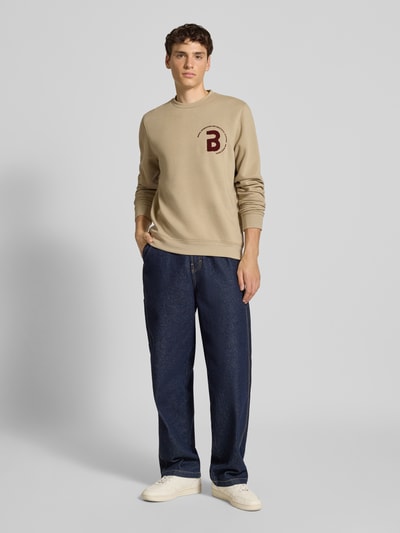 Blend Sweatshirt met labeldetail, model 'FLORIAN' Beige - 1