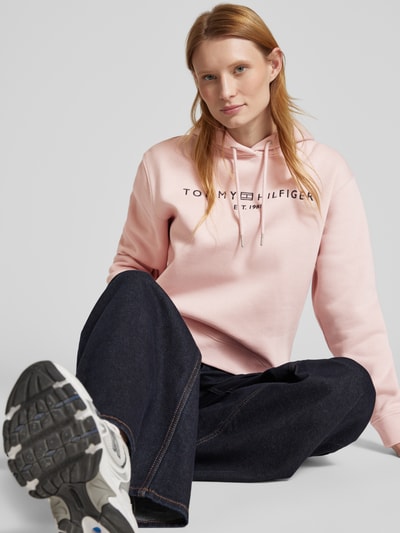 Tommy Hilfiger Hoodie met labelstitching Roze - 3