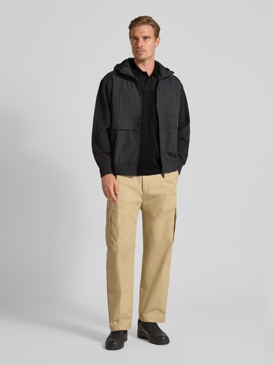 BOSS Orange Regular Fit Poloshirt aus reiner Baumwolle Modell 'PE_PANEL' Black 1