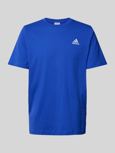 ADIDAS SPORTSWEAR T-shirt z wyhaftowanym logo i okrągłym dekoltem Niebieski 2