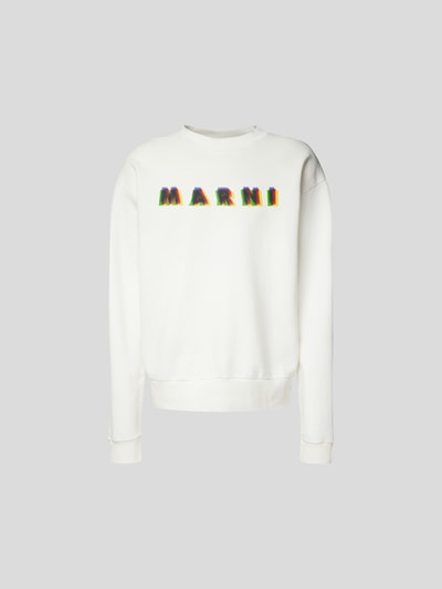 Marni Sweatshirt mit Label-Print Weiss 2