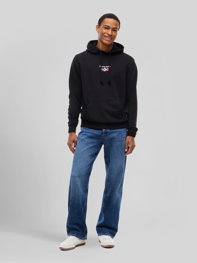 Tommy Jeans Relaxed Fit Hoodie aus reiner Baumwolle BLACK 1