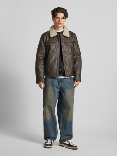 Levi's® Jacke mit Teddyfell Dunkelbraun 1