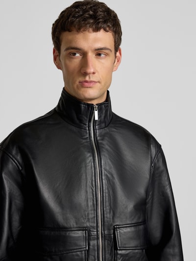 SELECTED HOMME Regular Fit Lederjacke aus echtem Lammleder Modell 'JOSEF' Black 3