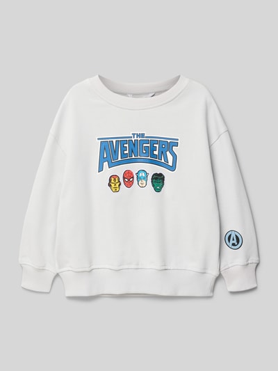 MANGO Sweatshirt mit Rundhalsausschnitt Modell 'avencrew' Hellgrau Melange 1