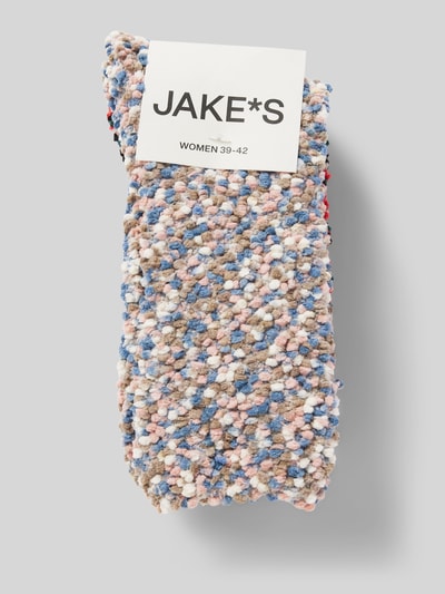 Jake*s Casual Socken aus Teddyfell im 2er-Pack Rot 3