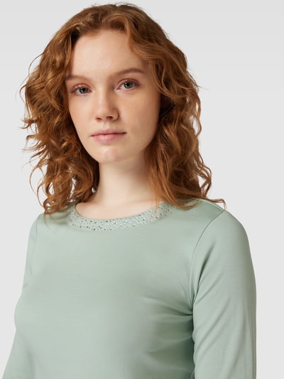 Christian Berg Woman T-shirt met siersteentjes Rietgroen - 3