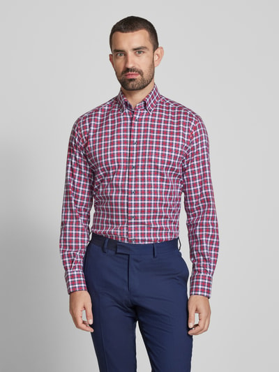 ETERNA COMFORT FIT Koszula biznesowa o kroju comfort fit z kołnierzykiem typu button down Czerwony 4