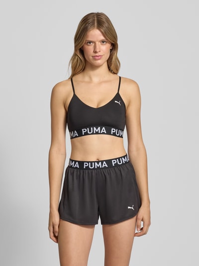 PUMA Biustonosz z elastycznym paskiem z logo Czarny 4
